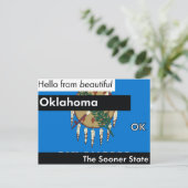 Oklahoma de Sooner State Briefkaart (Staand voorkant)