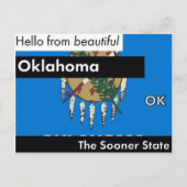Oklahoma de Sooner State Briefkaart (Voorkant)