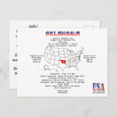 Oklahoma. De staat van de Verenigde Staten van Feestdagenkaart (Voorkant / Achterkant)