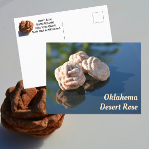 Oklahoma Desert Roos Zand Quartz Rock Fotografie Briefkaart
