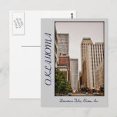 Oklahoma, Downtown Tulsa, Boston Ave, Briefkaart (Voorkant / Achterkant)