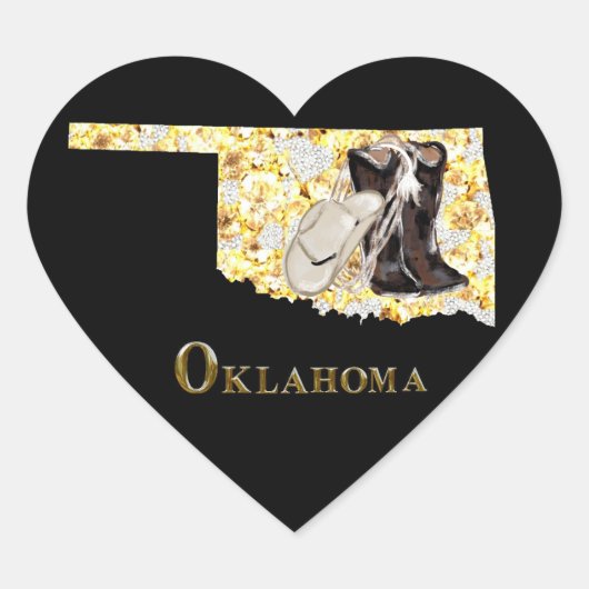 OKLAHOMA DREAM! HART STICKER (Voorkant)