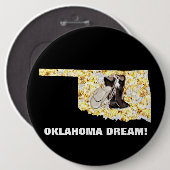 OKLAHOMA DREAM! RONDE BUTTON 6,0 CM (Voorkant /achterkant)