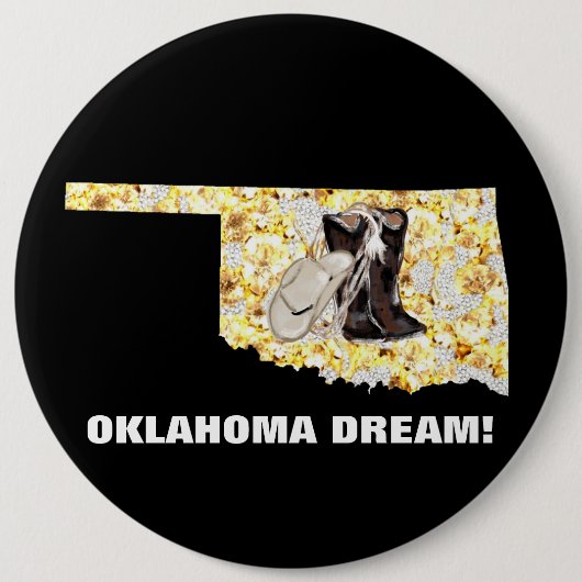 OKLAHOMA DREAM! RONDE BUTTON 6,0 CM (Voorkant)