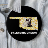 OKLAHOMA DREAM! RONDE BUTTON 6,0 CM (In situ)