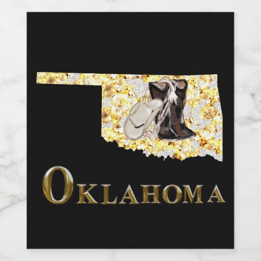 OKLAHOMA DREAM! WIJN ETIKET (Enkel label)