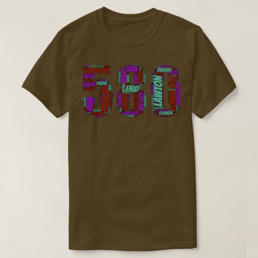 Oklahoma en de 580 t-shirt (Design voorkant)