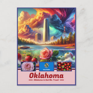 Oklahoma Essence oriëntatiepunten & Natuur Briefkaart