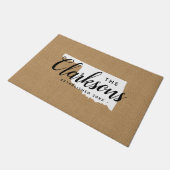Oklahoma Family Monogram Staat Doormat Deurmat (Schuin)