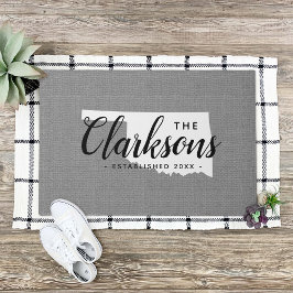 Oklahoma Family Monogram Staat Doormat Deurmat