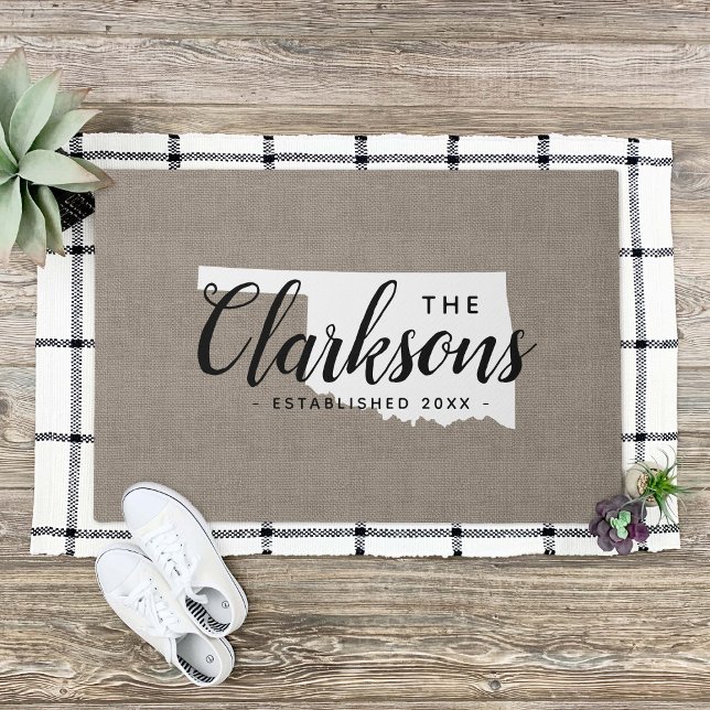 Oklahoma Family Monogram Staat Doormat Deurmat (Creator heeft geüpload)