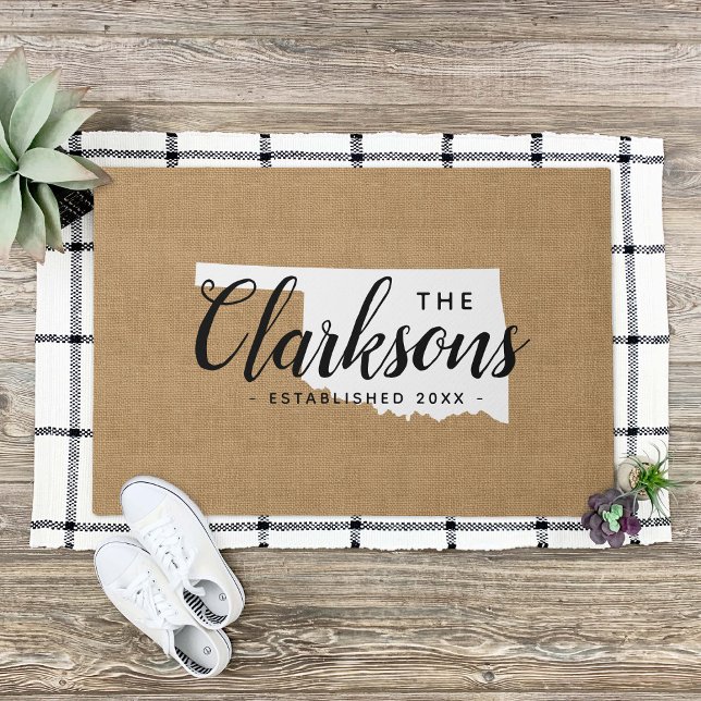 Oklahoma Family Monogram Staat Doormat Deurmat (Creator heeft geüpload)