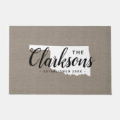 Oklahoma Family Monogram Staat Doormat Deurmat (Voorkant)