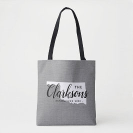 Oklahoma Family Monogram State Canvas tas