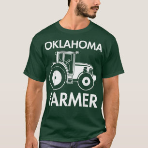 Oklahoma Farmer Mannen Tractor Boerderij Local Fo T-shirt