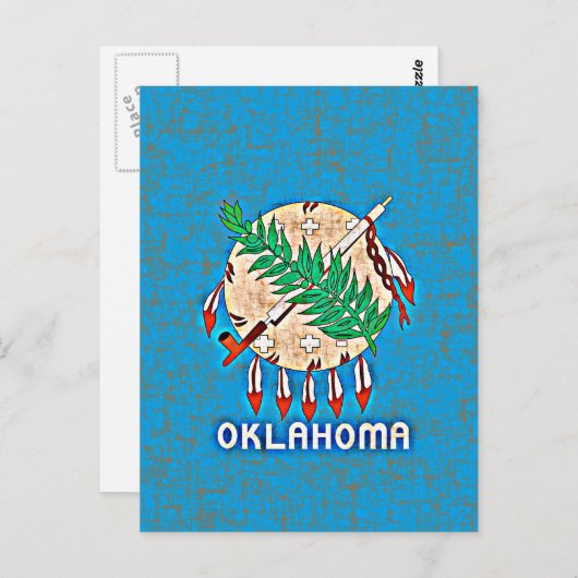 OKLAHOMA FLAG BRIEFKAART (Voorkant / Achterkant)