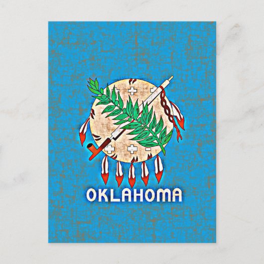 OKLAHOMA FLAG BRIEFKAART (Voorkant)