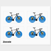Oklahoma Flag Cycling Rechthoekige Sticker (Vel)
