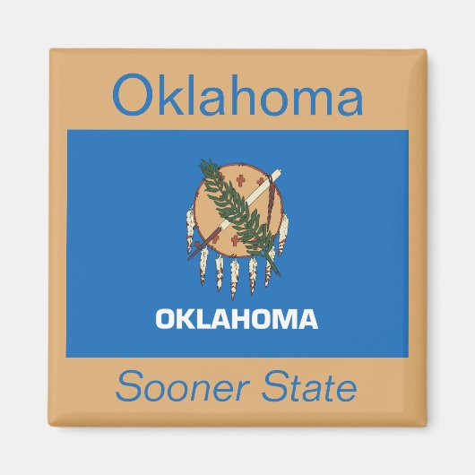 Oklahoma Flag Magnet (Voorkant)