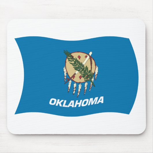 Oklahoma Flag Mousepad Muismat (Voorkant)
