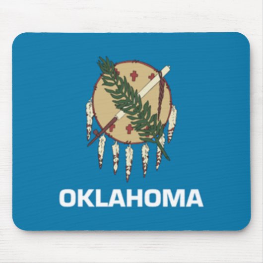 Oklahoma Flag Mousepad Muismat (Voorkant)
