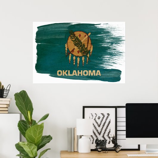 Oklahoma Flag Posters (Thuiskantoor)
