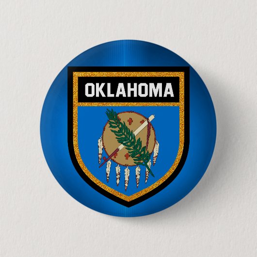 Oklahoma Flag Ronde Button 5,7 Cm (Voorkant)