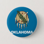 Oklahoma Flag Ronde Button 5,7 Cm (Voorkant)