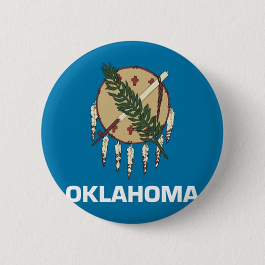 Oklahoma Flag Ronde Button 5,7 Cm (Voorkant)