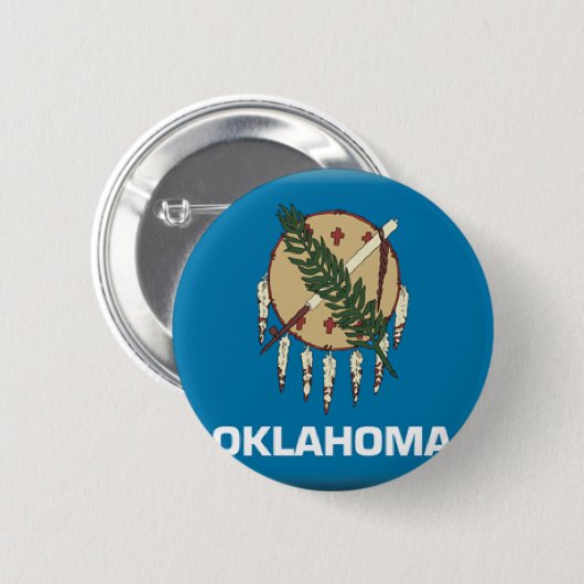 Oklahoma Flag Ronde Button 5,7 Cm (Voorkant /achterkant)