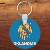 Oklahoma Flag Sleutelhanger (Voorkant)