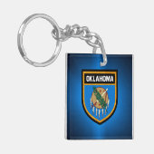 Oklahoma Flag Sleutelhanger (Voorkant Links)