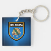 Oklahoma Flag Sleutelhanger (Achterkant)