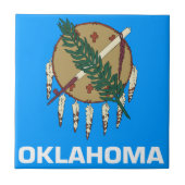Oklahoma Flag Tegeltje (Voorkant)