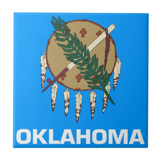 Oklahoma Flag Tegeltje (Voorkant)