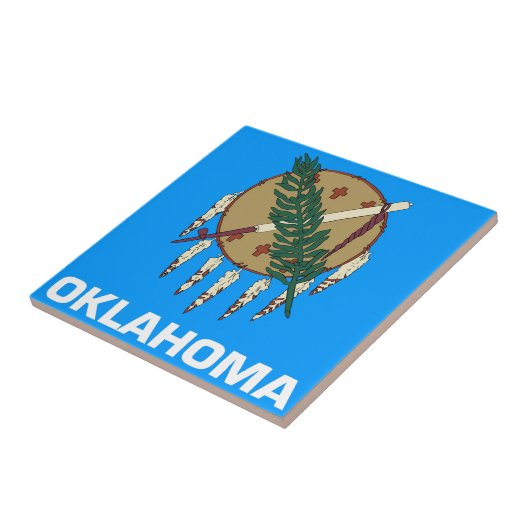 Oklahoma Flag Tegeltje (Zijkant)