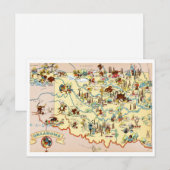 Oklahoma Funny Map Briefkaart (Voorkant / Achterkant)