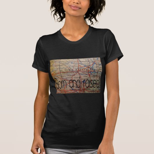 oklahoma geboren en getogen t-shirt (Voorkant)