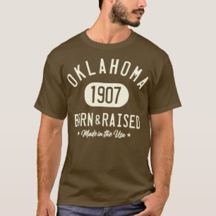 OKLAHOMA GEBOREN EN GETOGEN T-SHIRT