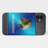 Oklahoma geborsteld metaal Case-Mate iPhone case (Achterkant (horizontaal))