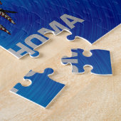 Oklahoma geborsteld metalen vlag legpuzzel (Zijkant)