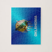 Oklahoma geborsteld metalen vlag legpuzzel (Verticaal)
