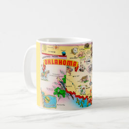  Oklahoma geïllustreerde kaart Koffiemok