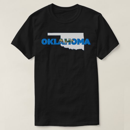 Oklahoma gekleurde staatsbrieven t-shirt (Design voorkant)