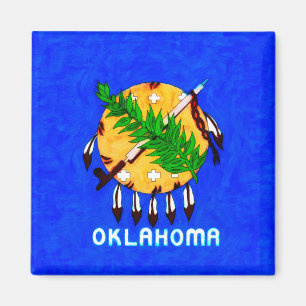 Oklahoma-gekleurde vlaggenproducten magneet