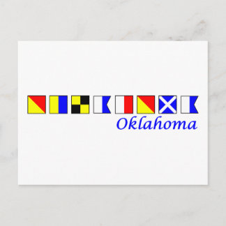 Oklahoma, gespeld in het alfabet onder nautische v briefkaart