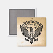 Oklahoma Get Your Kicks Magneet (Voorkant / Achterkant)