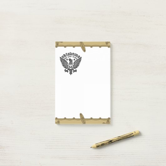 Oklahoma Get Your Kicks Post-it® Notes (Op bureau)