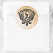 Oklahoma Get Your Kicks Ronde Sticker (Tas)