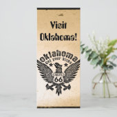 Oklahoma Get Your Kicks Route 66 Kaart (Staand voorkant)